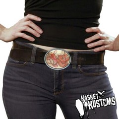 Koi Fish Belt Buckle – Traditional Japanese Tattoo Handmade Artisan – 734