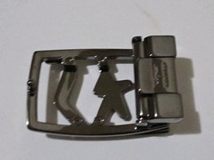 AUTH. SALVATORE FERRAGAMO GUNMETAL SF BELT BUCKLE FOR 1.3&Prime; WIDE BELT STRAP