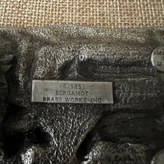 Vintage 1983 Bergamot Brass Works Cow Barn Farm Belt Buckle Pewter Size Farmcore