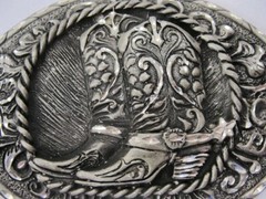 Western Cowboy Boots Belt Buckle EJC Nice Design 1995 Made in USA