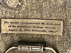 RARE NOS 1990 Belt Buckle Motorcycle Heritage Museum Commemorative Collectible