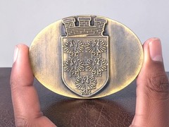 Western Belt Buckle With Handmade Leather Strap| Elk Deer Design – Rodeo Buckle