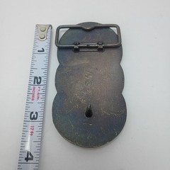Retro 1980s Baroid Belt Buckle Brass Colored Collectable Advertisement Industry