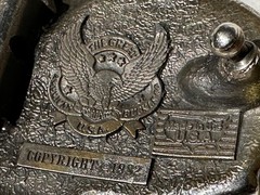 I&rsquo;D RATHER BE FISHING SALMON Vintage 1982 Belt Buckle Great American Buckle Co