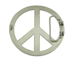 New Men Women Peace Sign Belt Buckle Symbol Dove Peace-Lover-Keeper Silver Bling