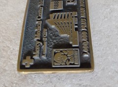 Mercy Belt Buckle Merced 1,000,000 + Man Hours Hospital Worker Honor Brass 2010