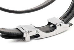 Belt automatic belt black gray genuine leather automatic stone-look can be shortened 144