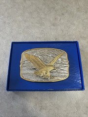 AMERICAN EAGLE BELT BUCKLE FROM INTERNATIONAL MONETARY MINT IN BOX WITH COA
