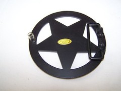 Black Pink Star Fashion Rhinestone Belt Buckle 41621A 3.25&Prime; Circle