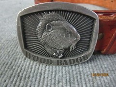 Vintage Wood Badge Pewter Boy Scout Belt Buckle & 05 National Jamboree Belt