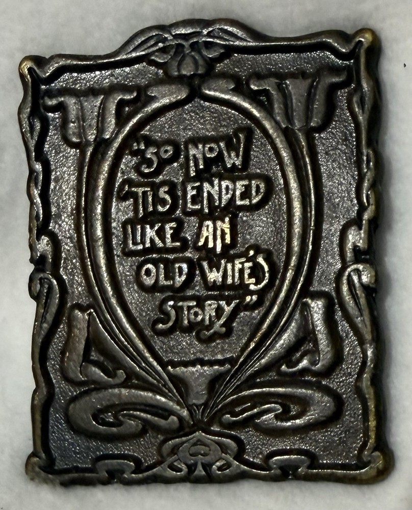 Bergamot Brass Works Bronze Embossed Quote Frame Belt Buckle J-120 Fits 1.5&Prime;