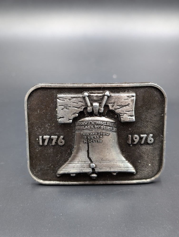 Vintage Pass and Stow United States Liberty Bell Belt Buckle 1776-1976