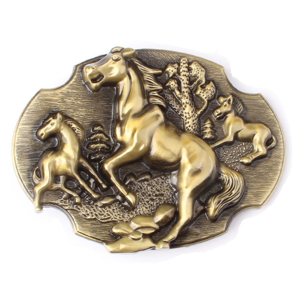 Horse Belt Buckle Western Cowboy Native American Motorcyclist (HRS-06)