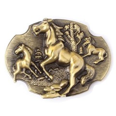 Horse Belt Buckle Western Cowboy Native American Motorcyclist (HRS-06)
