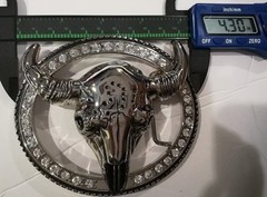 Cowboy western bull head belt buckle