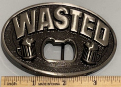 Wasted Beer Bottle Opener Novelty Belt Buckle Funny Humorous Modern Hip Hop