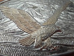 American Eagle Belt Buckle Layer 24K Gold by International Monetary Mint