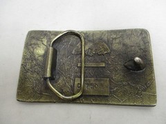 Vintage 1977 Horses Whiskey Women Money American Country Belt Buckle #D750