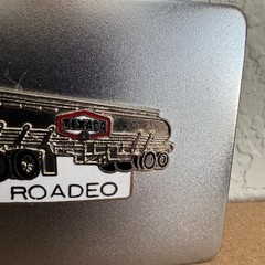 Vintage Texaco Truck Rodeo Silver Metal Belt Buckle