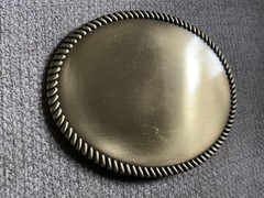 Western Belt Buckle Rope Oval Blank Custom See Pics 4” * 3.5” 3oz.