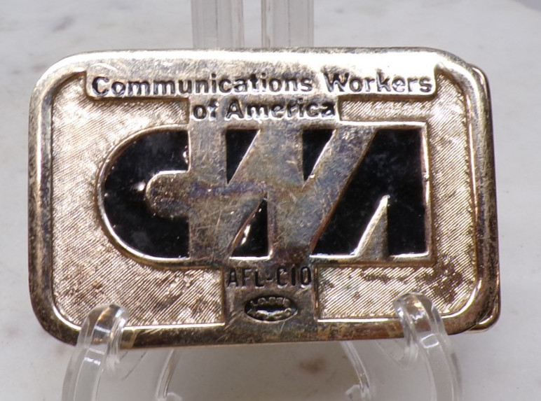 CWA Communications Workers Of America AFL-CIO Media-Telephone Belt Buckle