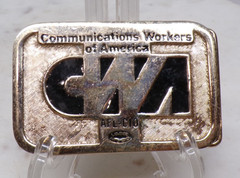 CWA Communications Workers Of America AFL-CIO Media-Telephone Belt Buckle