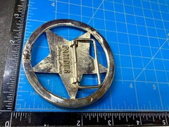 Famous Stars & Straps Five Point Star Logo See-Trough Silver Color Belt Buckle