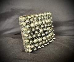 Studded Belt Buckle Archive 2007-09 Industrial Leather Back OOAK Darren Mcneese