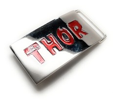 Belt Buckles Thor Silver Red Enamel Edition Marvel Comics Silver Platted New