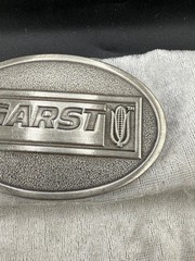 Vintage Garst Seed Company Buckle Silver Tone Farm Corn