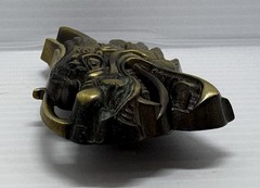 “NEW” Unique Brass Tone Metal 3D Dragon Head Western Belt Buckle