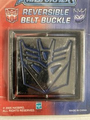 TRANSFORMERS AUTOBOT DECEPTICON REVERSIBLE METAL BELT BUCKLE HOT TOPIC 2005 VTG