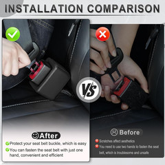 2PCS Seat Belt Buckle Holder Silicone Fixer Keeps Buckle Upright