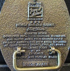 *TONY LAMA Quarter Horse Breeder Series Brass Belt Buckle FIRST Edition Unworn