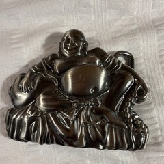SMC LLC Laughing Buddha Black Metal Clip Belt Buckle Fits 1.5 in Belt
