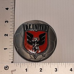 SILVER PEWTER MLS SOCCER DC UNITED Metal Belt Buckle