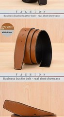 LUXURY 38mm Replacement Belt Genuine Leather Mens Reversible Strap For H Buckle✨