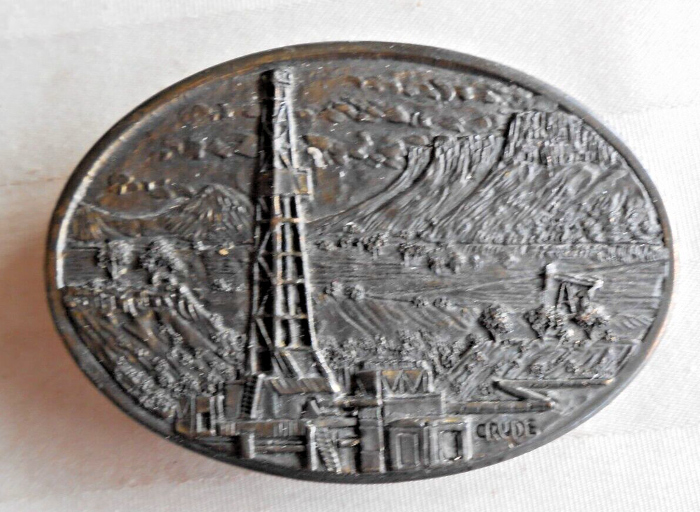 CRUDE 1981 SPEC-CAST Brass Belt Buckle #5789 Fits 1.75&Prime; Belt