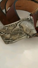 Rare Arroyo grande buckle 1982 commemorative American fishermen buckle belt