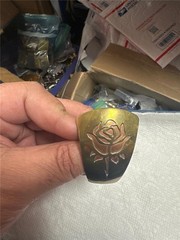 Vintage Engraved Rose Belt Buckle Very Unique