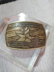 The American Veterans Disabled For Life Memorial Belt Buckle 2007 Sponsor #0369
