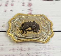 Vintage Bucking Bronco Horse Cowboy Western Belt Buckle