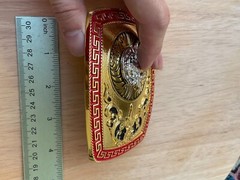 Western Buckle Gold Silver Longhorn Horseshoe Red 2 » Buckle Hebillas Vaqueras