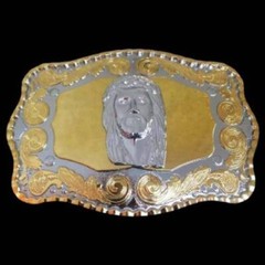 Belt Buckle Jesus Face Christ God Christian Religion Catholics Religious Western