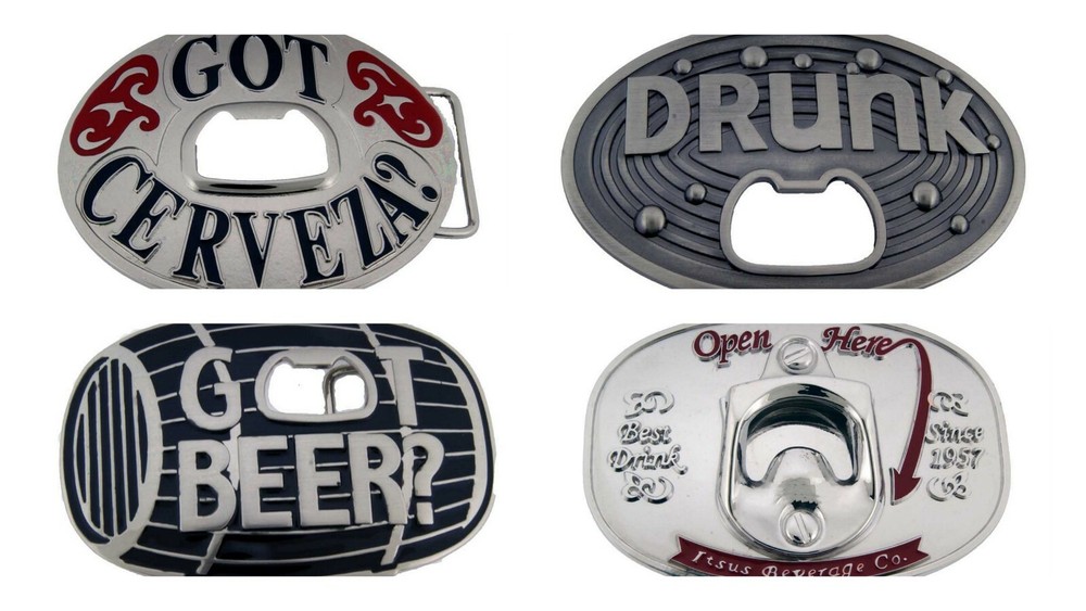 Big Bottle Opener Belt Buckle Men Women Halloween Tattoo Skull Western Rodeo
