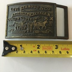Vintage Rare Levi’s Jeans Belt Buckle Bronze Cowboy Casual Collector Brass