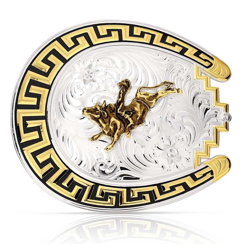 Montana Silversmiths Classic American Made Sunrise Mesa Bull Rider Belt Buckle