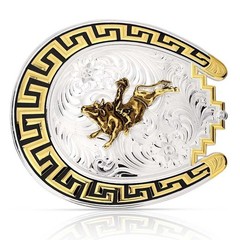 Montana Silversmiths Classic American Made Sunrise Mesa Bull Rider Belt Buckle