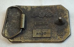 Deer Belt Buckle 1976 Rectangle 3.25 By 2.25 in Number D520 Made USA
