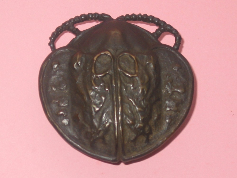 Hand Made Beetle Belt Buckle In Bronze ~ Signed BARNHILL ~ Fits 1 1/2&Prime; Belt